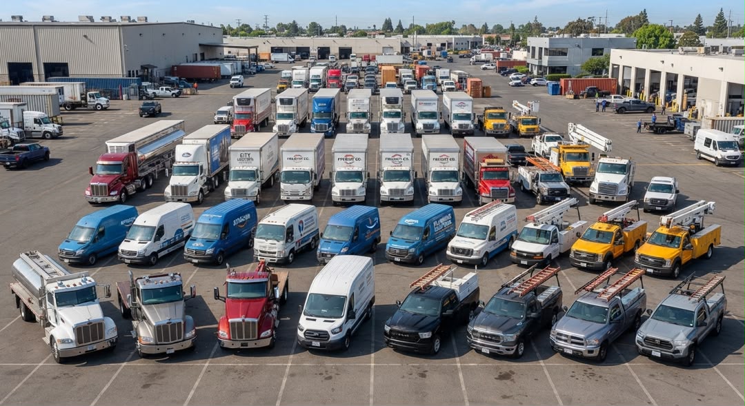 Fleet tracking dashboard used by a delivery and transport business